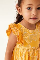 Next Baby % 100 Pamuklu Orange Floral Elbise
