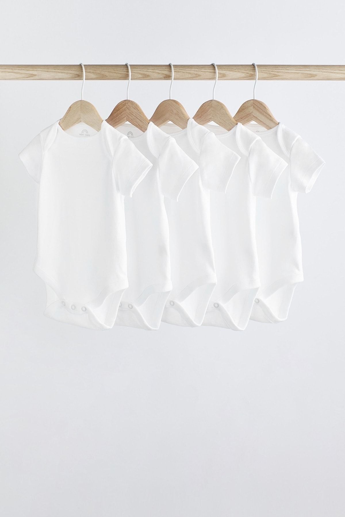 Next Baby % 100 Pamuklu Beyaz Kısa Kollu Body Zıbın