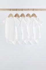 Next Baby % 100 Pamuklu Beyaz Kısa Kollu Body Zıbın