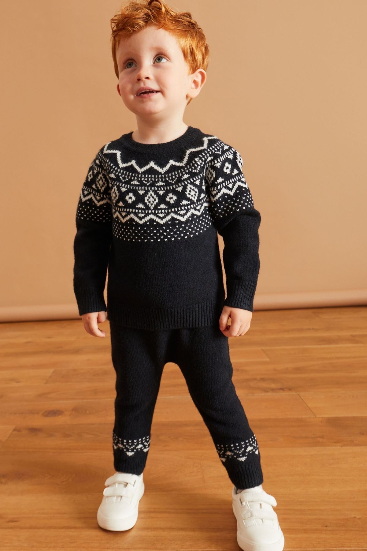 Next Baby Pamuklu Fairisle Örme Alt Üst Takım