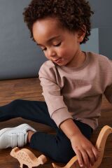 Next Baby Pamuklu Soft Kahve Sweatshirt Tayt Alt Üst Takım