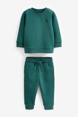 Next Baby % 100 Pamuklu Yeşil Uzun Kollu Jogger Alt Üst Takım