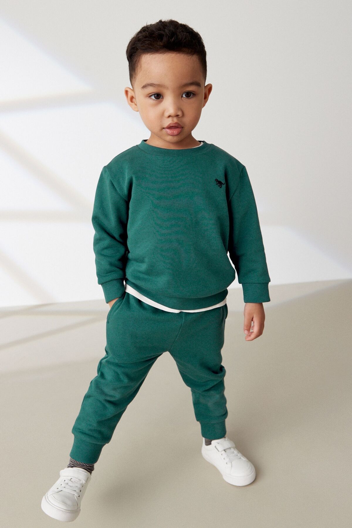 Next Baby % 100 Pamuklu Yeşil Uzun Kollu Jogger Alt Üst Takım