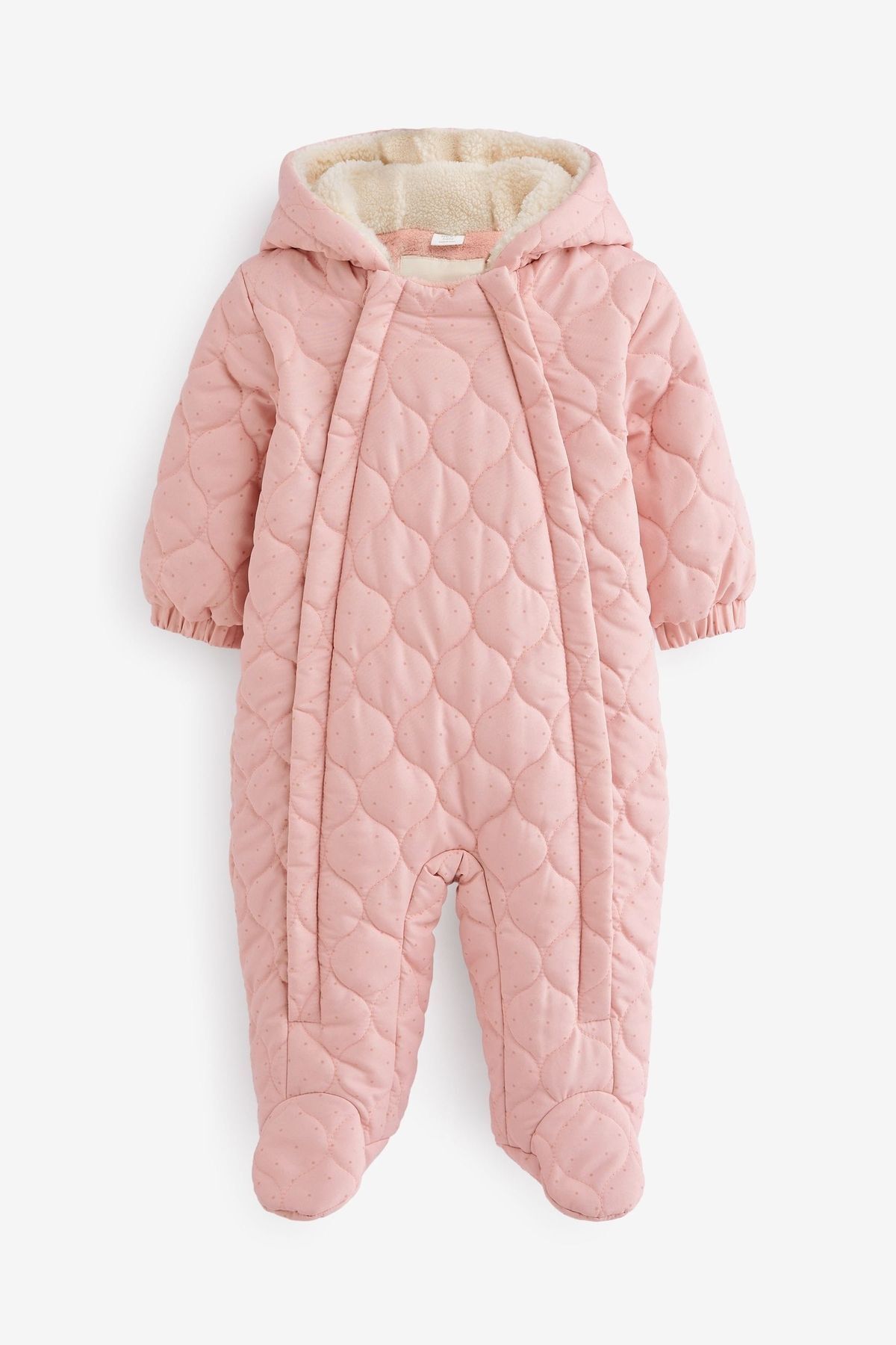 Next Baby Pamuklu Pembe Kapitone Astronot Tulum