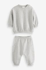 Next Baby % 100 Pamuklu Mavi Gri Lacivert Jogger Set