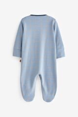 Next Baby % 100 Pamuklu Blue Leon 3’lü Tulum Set