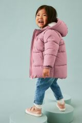 Next Baby Pembe Tam Polar Astarlı Suya Dayanıklı Mont