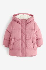 Next Baby Pembe Tam Polar Astarlı Suya Dayanıklı Mont