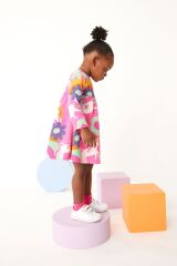 Next Baby % 100 Pamuklu Pembe Unicorn Elbise