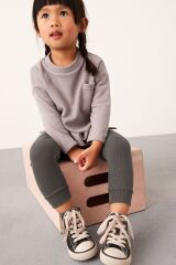 Next Baby % 100 Pamuklu Gri Sweatshirt Tayt Alt Üst Takım