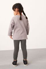 Next Baby % 100 Pamuklu Gri Sweatshirt Tayt Alt Üst Takım