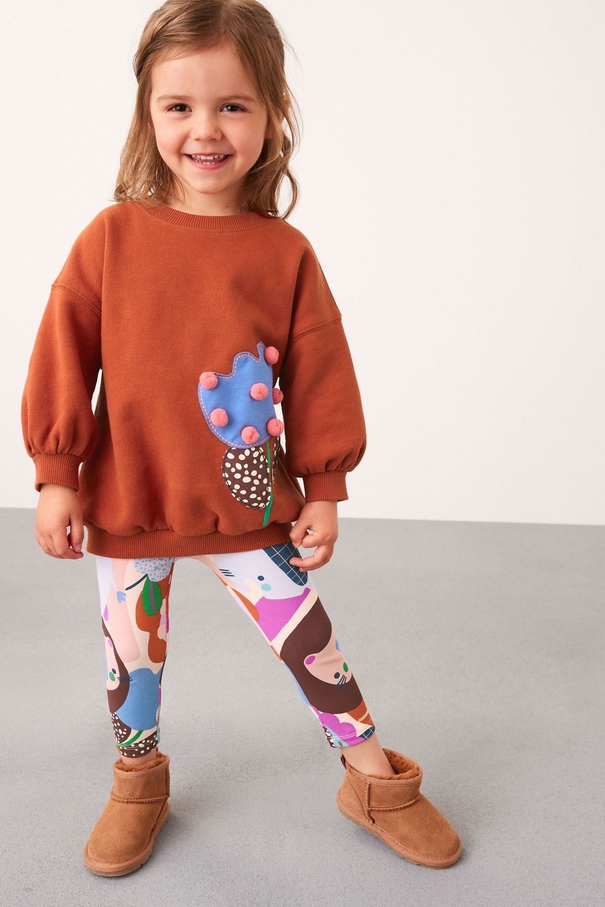 Next Baby % 100 Pamuklu Tarçın Sweat Tayt Alt Üst Takım