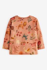 Next Baby % 100 Pamuklu Pink Floral Thsirt Body Set