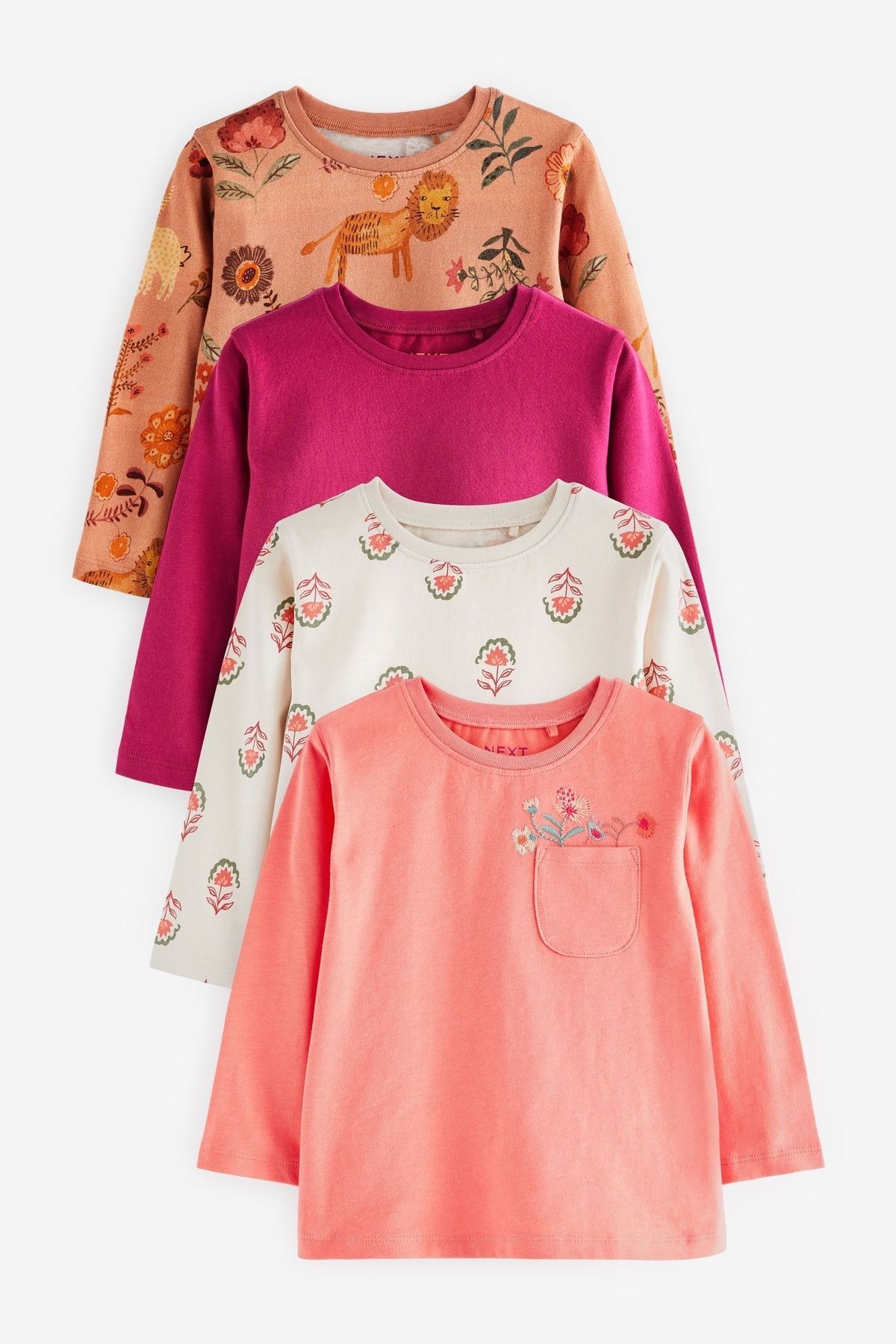 Next Baby % 100 Pamuklu Pink Floral Thsirt Body Set