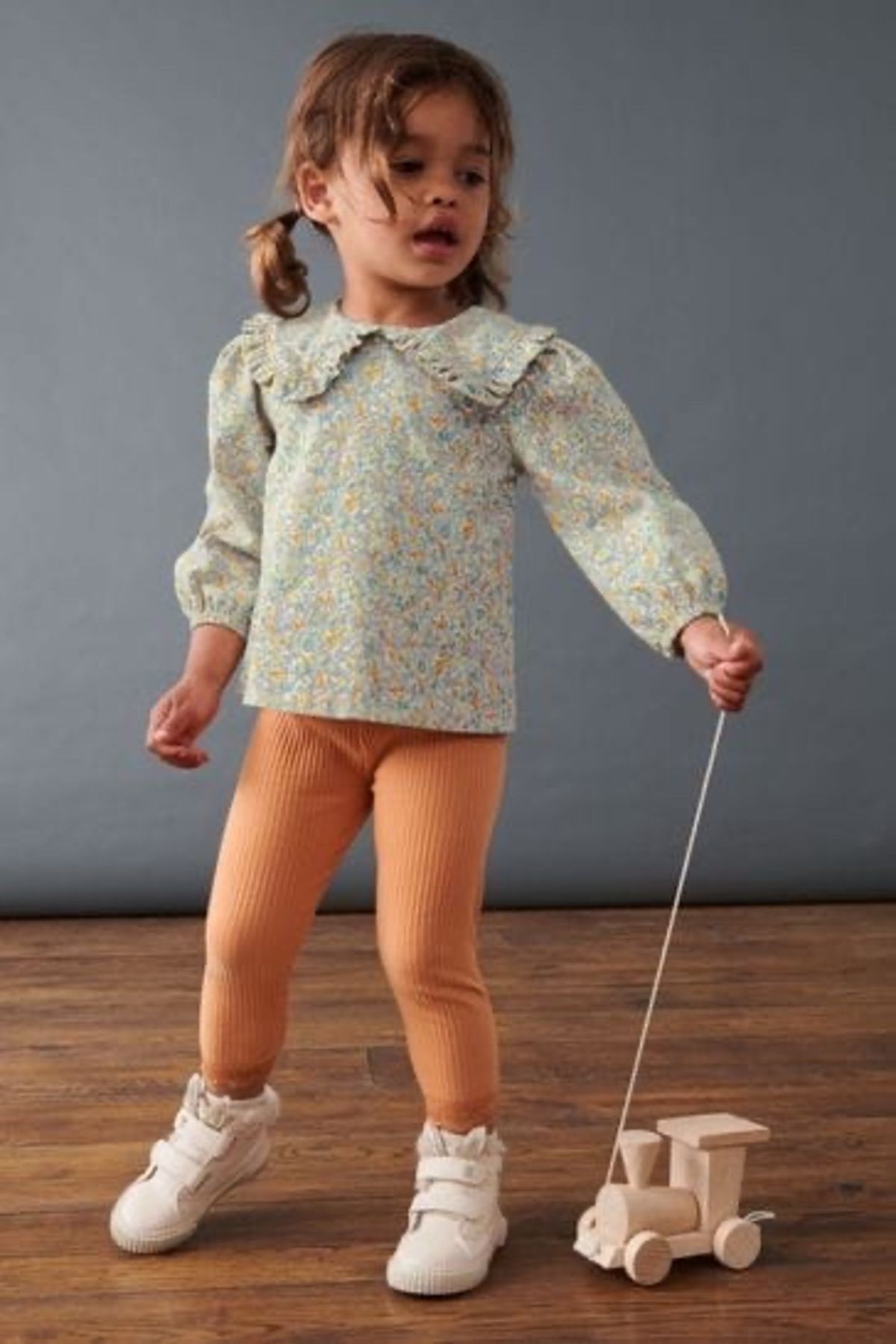 Next Baby % 100 Pamuklu Green Ditsy Alt Üst Takım
