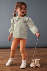 Next Baby % 100 Pamuklu Green Ditsy Alt Üst Takım
