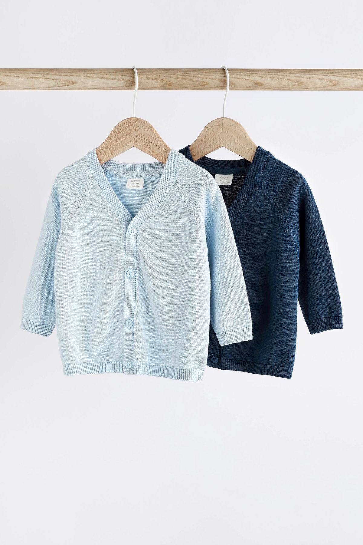 Next Baby % 100 Pamuklu Mavi Lacivert Örgü Hırka 2’li Set