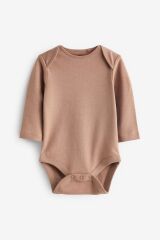 Next Baby % 100 Pamuklu Kahverengi 5’li Body Zıbın Set