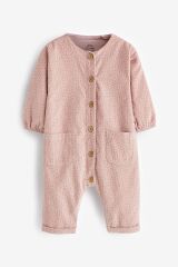 Next Baby Pamuklu Pembe Cep Detaylı Mevsimlik Tulum