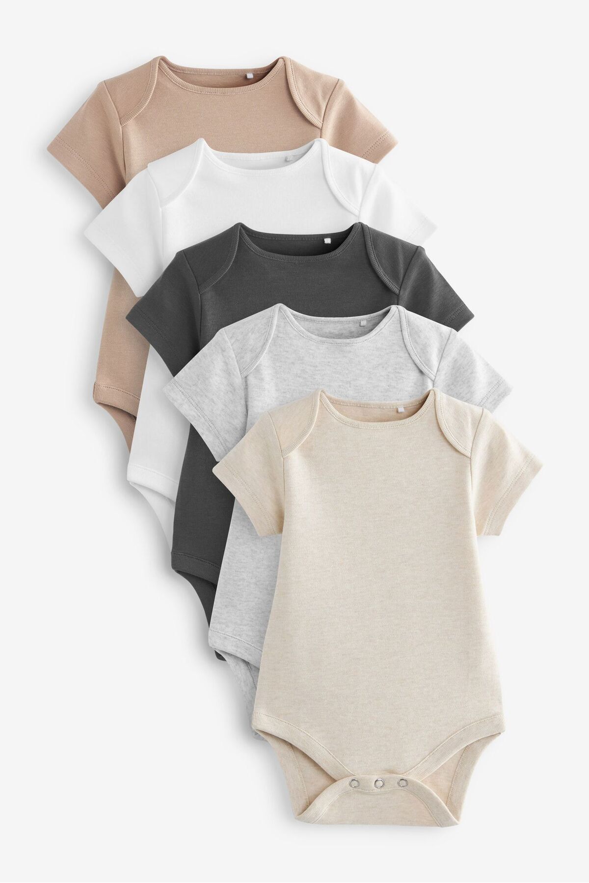 Next Baby % 100 Pamuklu Natural Kısa Kollu 5'li Body Zıbın Set