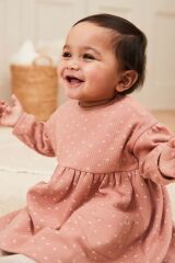 Next Baby % 100 Pamuklu Rust Bown Elbise Kilotlu Çorap Set