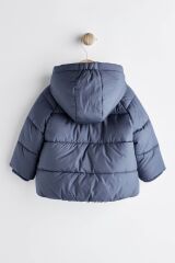 Next Baby Lacivert Polar Astarlı Su Geçirmez Kapüşonlu Mont