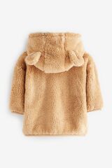 Next Baby Pamuklu Toffee Kahverengi Borg Polar Ceket