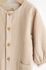 Next Baby Pamuklu Bej Kadife Tulum