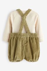 Next Baby % 100 Pamuklu Green Voven Salopet Çorap Set