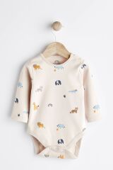 Next Baby % 100 Pamuklu Teal Blue Kadife Salopet Body Zıbın Set