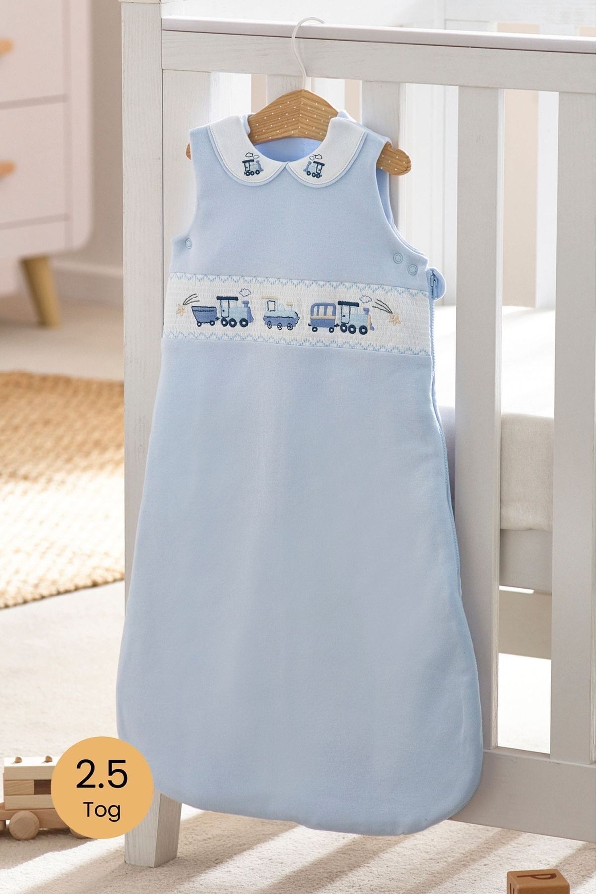 Next Baby % 100 Pamuklu Blue Heritage 2.5 Tog Uyku Tulumu