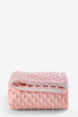 Next Baby Baby Pamuklu Pink Bobble Fleece Battaniye