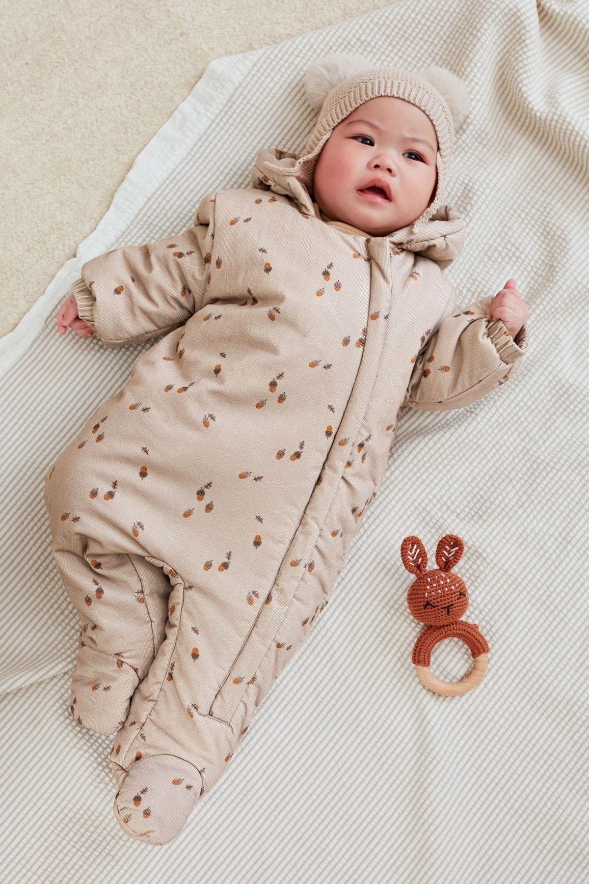 Next Baby Baby Pamuklu Vizon Tam Polar Astarlı Astronot Tulum
