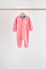Next Baby % 100 Pamuklu Pembe Çiçek Desenli 5'li Tulum Set