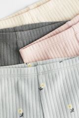 Next Baby Pamuklu Pembe Gri Nevürlü Çiçek Desenli 4’lü Cepli Tayt Set