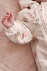 Next Baby Ekru Peri Desenli  Tam Polar Astarlı Astronot Tulum
