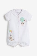 Next Baby % 100 Pamuklu Lemon Yellow Circus 3’lü Romper Set